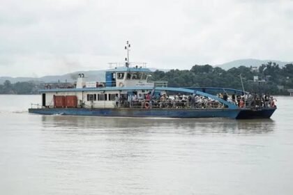 A ferry route between Dhubri and Hatsingimari remains suspended as rising river waters affect transportation services during the monsoon period.