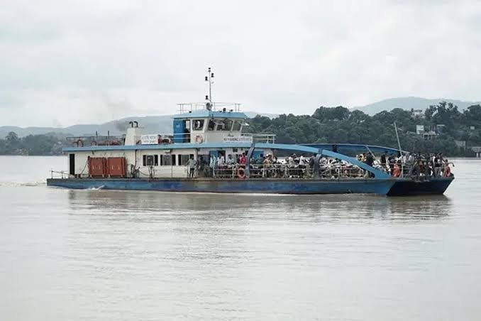 A ferry route between Dhubri and Hatsingimari remains suspended as rising river waters affect transportation services during the monsoon period.