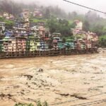 The Brahmaputra River flows at high levels near Nematighat and Tezpur as authorities monitor rising waters during Assam’s flood situation.
