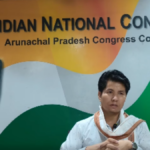 Representatives of the Arunachal Adivasi Congress address the media while calling for a parliamentary panel to examine reports of suspected Chinese border transgressions.