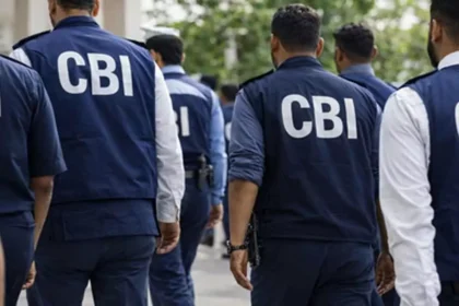 CBI officials conduct an anti-corruption operation in Shillong following the arrest of a senior NHAI official in an alleged ₹12 lakh bribery case.