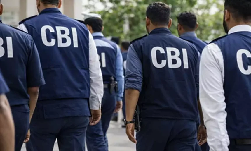 CBI officials conduct an anti-corruption operation in Shillong following the arrest of a senior NHAI official in an alleged ₹12 lakh bribery case.