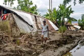 : Flood-affected areas of Sivasagar face extensive silt and mud deposits as Assam's flood death toll reaches 85.