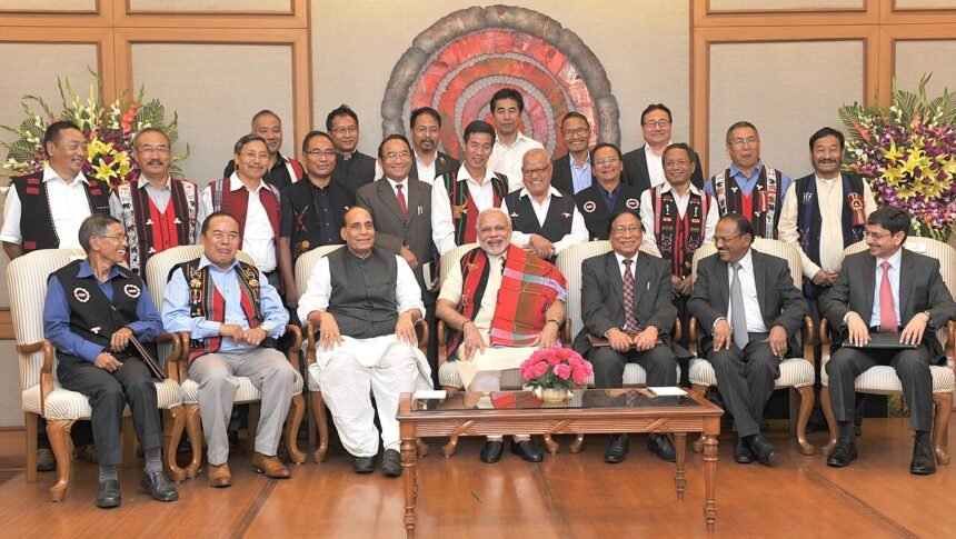 Civil society representatives and officials participate in a discussion on the Naga peace process, calling for faster progress toward a final agreement.