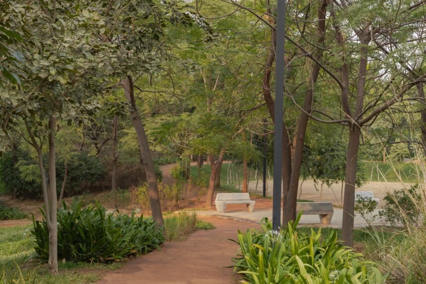 Residents enjoy newly opened open-air parks with walking paths, landscaped gardens, seating areas, and green spaces developed under the Aizawl Smart City project.