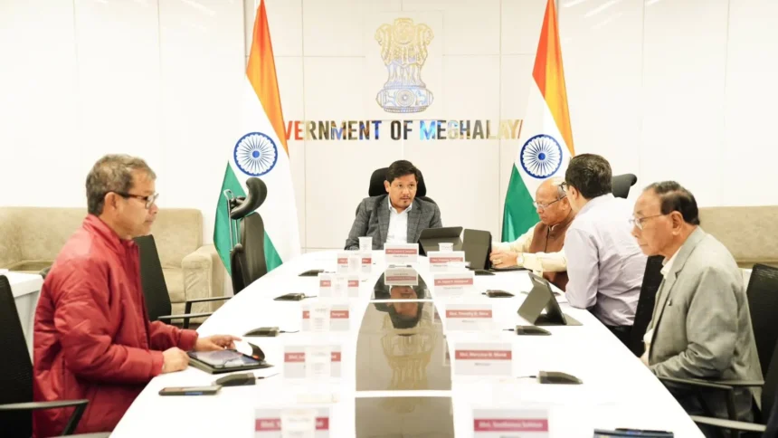 Meghalaya government officials coordinate a multi-departmental taskforce to distribute flags across remote Khasi and Garo hamlets.