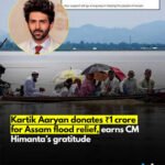 Bollywood actors reportedly provide financial support to regional flood relief kitchens serving communities affected by flooding.