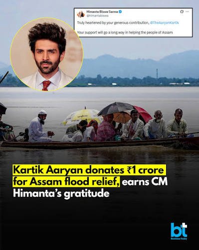 Bollywood actors reportedly provide financial support to regional flood relief kitchens serving communities affected by flooding.