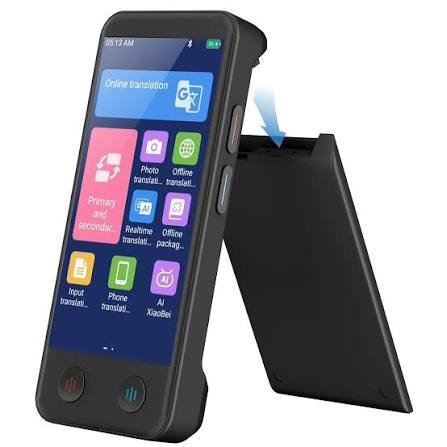 A smartphone displays a newly launched English-to-Mizo digital translator app developed by a local technology group, showcasing bilingual translation features.