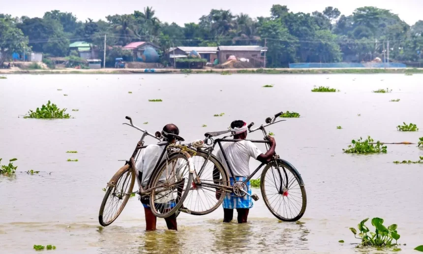 Rainfall data shows a sharp contrast between Assam's statewide monsoon deficit and an extreme localised surge in Upper Assam.