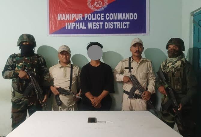Security forces conduct an operation in Manipur's Bishnupur district leading to the arrest of four suspected militant cadres.