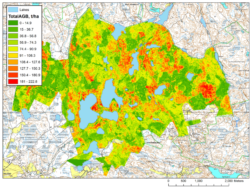 Airborne LiDAR sensors map dense forest terrain across Mimi and Hakkomute to support detailed landscape research.