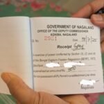 Nagaland Police officers verify Inner Line Permit documents during inspections at commercial business establishments across the state.