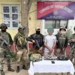Security forces reportedly apprehend two suspected KCP Nongdrenkhomba cadres during an operation in Ngangkhalawai, Manipur.