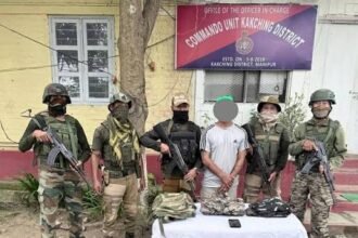 Security forces reportedly apprehend two suspected KCP Nongdrenkhomba cadres during an operation in Ngangkhalawai, Manipur.