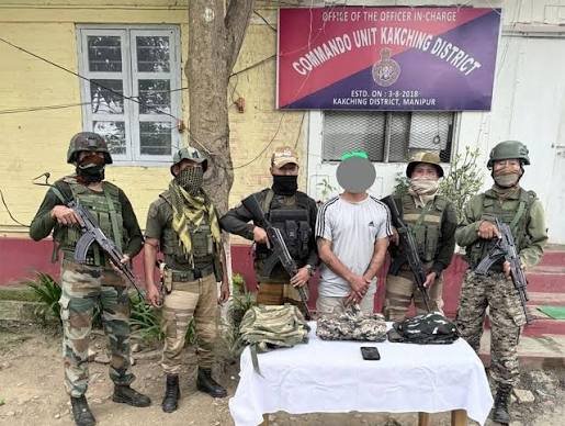 Security forces reportedly apprehend two suspected KCP Nongdrenkhomba cadres during an operation in Ngangkhalawai, Manipur.