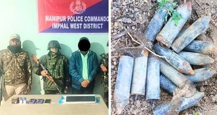 Security forces reportedly apprehend a 21-year-old suspected KYKL operative during an operation in Thamnapokpi, Manipur.