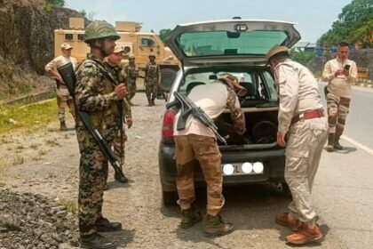 Police personnel prepare for potential deployment along major highways as authorities consider stronger measures against extortion.