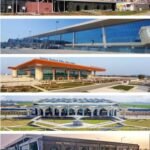 Survey teams conduct land assessment near Imphal International Airport as preparations for the airport expansion project approach completion.