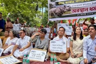 Kaziranga ESZ protest grows now over 10 km demand