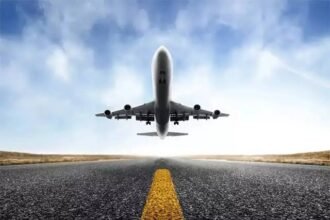 Aircraft parked at Tezu Airport as aviation officials review safety parameters for visual flight operations amid ongoing regional airport development.
