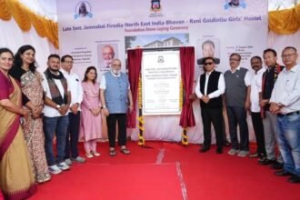 Manipur Deputy Chief Minister lays the foundation stone for the Rani Gaidinliu Girls’ Hostel in Pune.