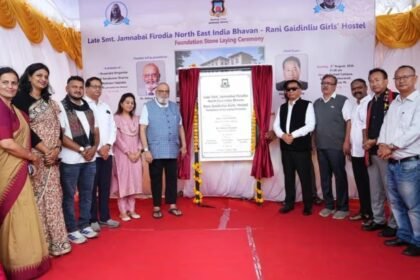 Manipur Deputy Chief Minister lays the foundation stone for the Rani Gaidinliu Girls’ Hostel in Pune.