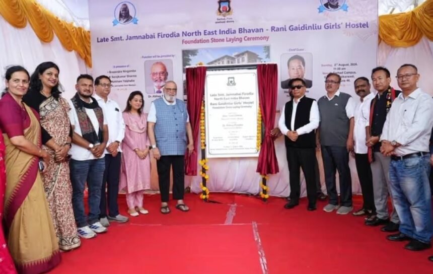 Manipur Deputy Chief Minister lays the foundation stone for the Rani Gaidinliu Girls’ Hostel in Pune.