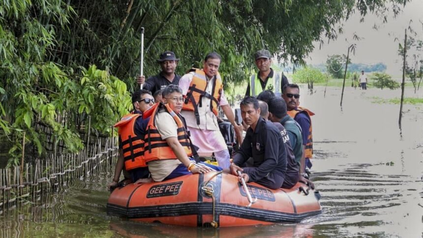 Flood-displaced residents raise concerns about unregulated mining along the Assam-Nagaland border and its alleged impact on natural river siltation pathways.