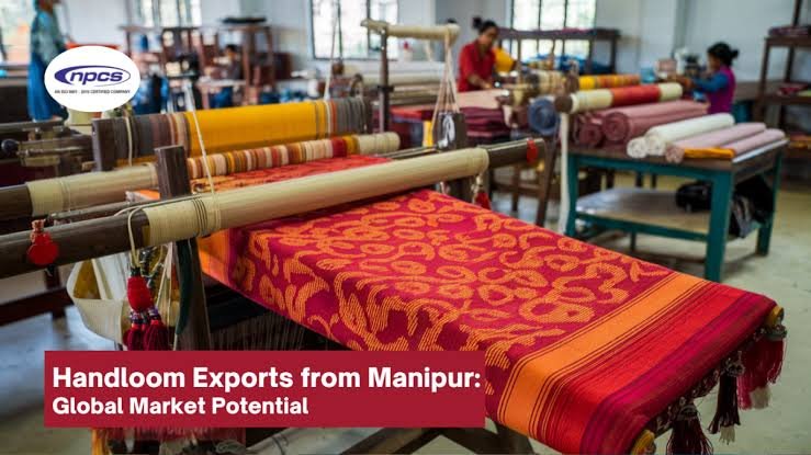 Traditional weavers in Bishnupur operate newly distributed solar-powered looms under the Manipur Handloom Department's subsidy program to promote sustainable textile production.