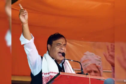 Assam Chief Minister Himanta Biswa Sarma conducts a field assessment during a multi-district Upper Assam tour focused on rehabilitation efforts.