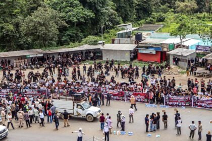 Civil society groups in Manipur rally and call for justice and accountability for six Liangmai Naga civilians killed in 2026.