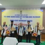 Senior officials from Tripura and Mizoram hold a high-level meeting in Agartala to discuss the inter-state boundary dispute and maintain the existing border status quo.