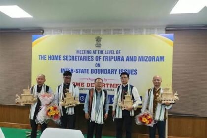 Senior officials from Tripura and Mizoram hold a high-level meeting in Agartala to discuss the inter-state boundary dispute and maintain the existing border status quo.