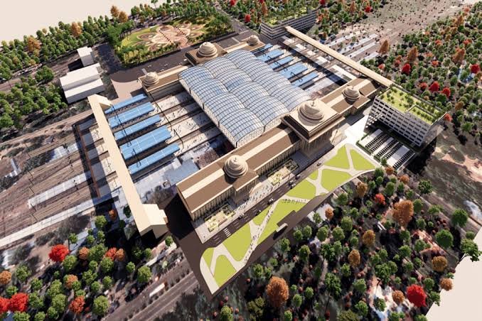 Dimapur Railway Station redevelopment under the Amrit Bharat Station Scheme with construction and modernization work underway