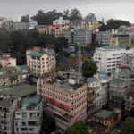 Mizoram government building in Aizawl amid a political debate over SASCI capital investment funding.