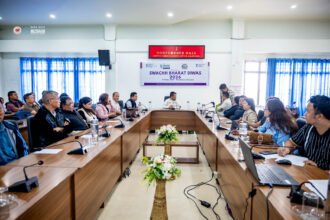 PHE Minister Prof. Lalnilawma addresses the Swachh Bharat Diwas 2026 programme in Mizoram.
