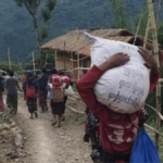 Mizoram administrative officials reviewing refugee and influx records along the Indo-Myanmar border