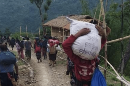 Mizoram administrative officials reviewing refugee and influx records along the Indo-Myanmar border