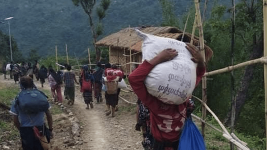 Mizoram administrative officials reviewing refugee and influx records along the Indo-Myanmar border
