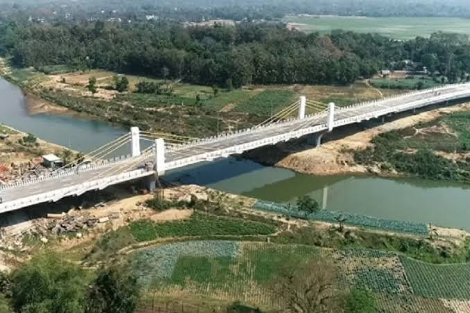 Border trade infrastructure and Maitri Setu corridor connecting Tripura with Bangladesh