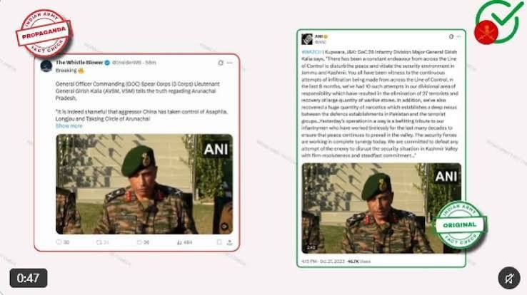 Indian Army Debunks China Claim in Powerful Video Fact-Check